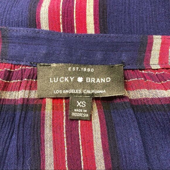 LUCK BRAND PLAID POPOVER TIE FRONT WITH TASSELS - Picture 10 of 14